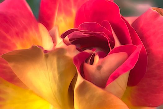 close up rose flower in nature