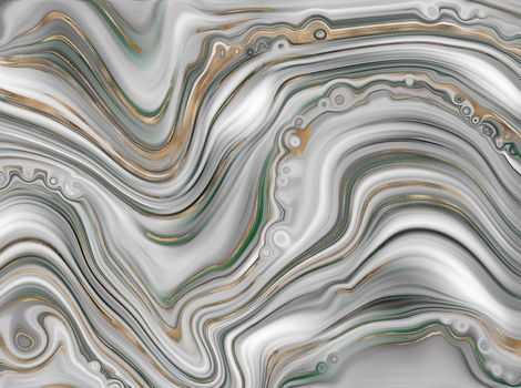 Abstract agate marble background in pastel green, fake stone texture, trendy green marbling effect with gold veins, creative agate, artistic marble agate stone. Modern marbled surface. Illustration