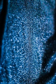 Luxe glowing texture, night club branding and New Years party concept - Blue holiday sparkling glitter abstract background, luxury shiny fabric material for glamour design and festive invitation