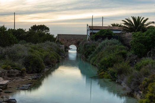 Sa Sequi canal on the Island of Formentera in the summer of 2021.