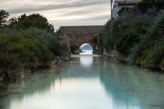 Sa Sequi canal on the Island of Formentera in the summer of 2021.