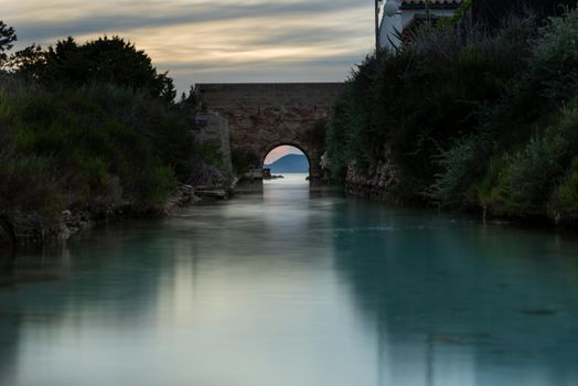 Sa Sequi canal on the Island of Formentera in the summer of 2021.