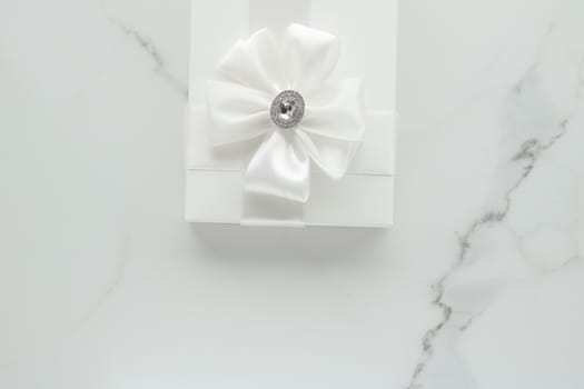 Romantic celebration, lifestyle and holiday present concept - Luxury wedding gifts on marble