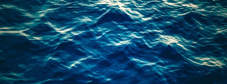 Deep blue ocean water texture, dark sea waves background as nature and environmental design.