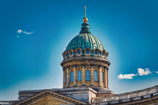 Kazan Cathedral or Kazanskiy Kafedralniy Sobor in Saint Petersburg. City Historic Landmarks