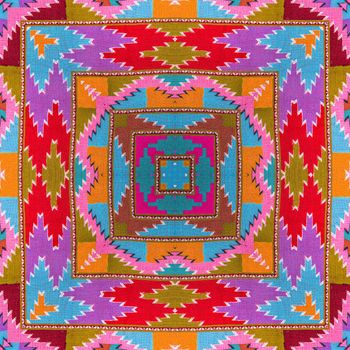 Colorful abstract kaleidoscope or endless pattern for background used.