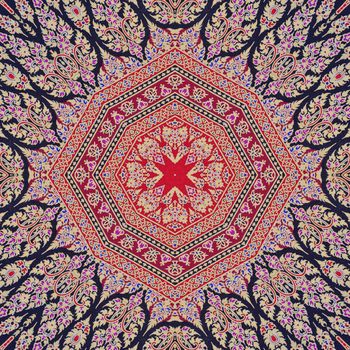 Colorful abstract kaleidoscope or endless pattern for background used.