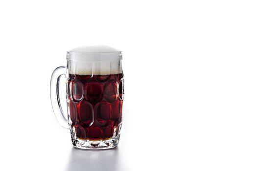 Traditional kvass beer mug isolated on white background