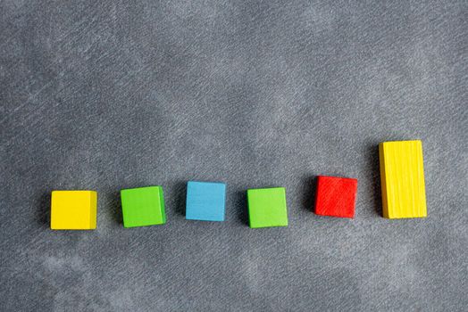 Stack of Sample Cube Rectangular Boxes On Surface Polished With Multi-Colour