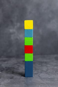 Stack of Sample Cube Rectangular Boxes On Surface Polished With Multi-Colour