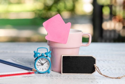 Outdoor Cafe Idea, Abstract Displaying Productivity And Time Management