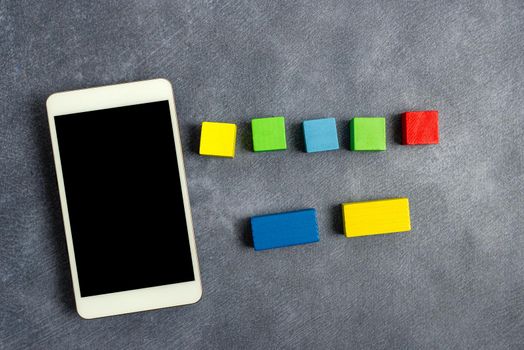 Stack of Sample Cube Rectangular Boxes On Surface Polished With Multi-Colour