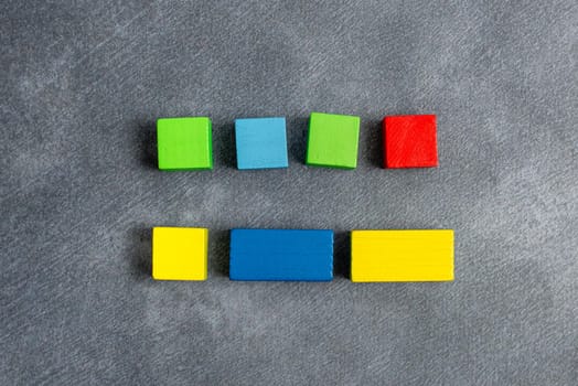 Stack of Sample Cube Rectangular Boxes On Surface Polished With Multi-Colour