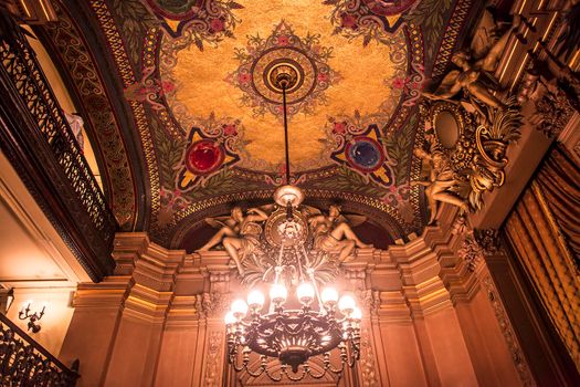 PARIS, france, DECEMBER 22 : An interior view of Opera de Paris, Palais Garnier, Paris Opera house shown on december 22, 2012 in Paris, france 