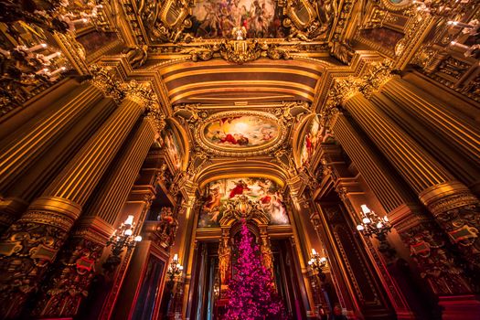 PARIS, france, DECEMBER 22 : An interior view of Opera de Paris, Palais Garnier, Paris Opera house shown on december 22, 2012 in Paris, france 