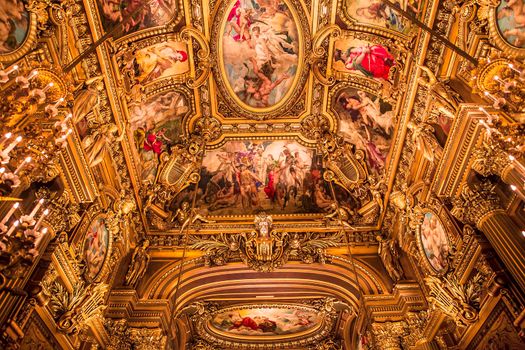 PARIS, france, DECEMBER 22 : An interior view of Opera de Paris, Palais Garnier, Paris Opera house shown on december 22, 2012 in Paris, france 