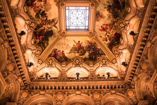 PARIS, france, DECEMBER 22 : An interior view of Opera de Paris, Palais Garnier, Paris Opera house shown on december 22, 2012 in Paris, france 