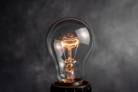 Realistic Colored Vintage Light Bulbs Idea Sign Solution Thinking Concept.