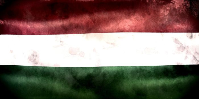 Hungary flag - realistic waving fabric flag