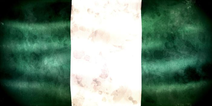 Nigeria flag - realistic waving fabric flag