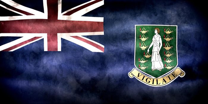 3D-Illustration of a British Virgin Islands flag - realistic waving fabric flag.