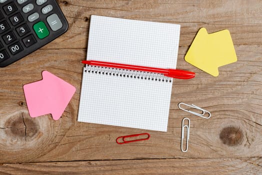 Display of Different Color Sticker Notes Arranged On Flat Lay Background
