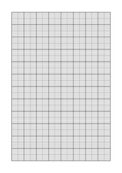 Graph paper. Printable millimeter grid paper with color lines. Geometric pattern for school, technical engineering line scale measurement. Realistic lined paper blank size A4.