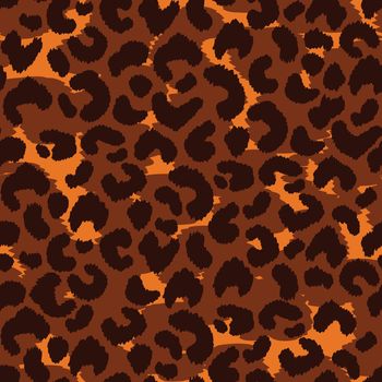 Abstract modern leopard seamless pattern. Animals trendy background. Brown and black decorative vector stock illustration for print, card, postcard, fabric, textile. Modern ornament of stylized skin.