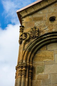 Famous travel landmark of Samtavisi cathedral in Shida kartli region of Georgia