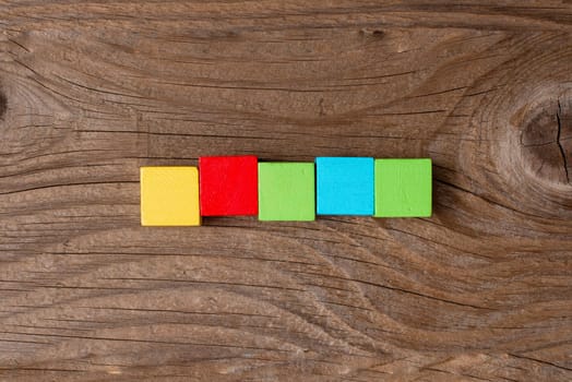 Stack of Sample Cube Rectangular Boxes On Surface Polished With Multi-Colour