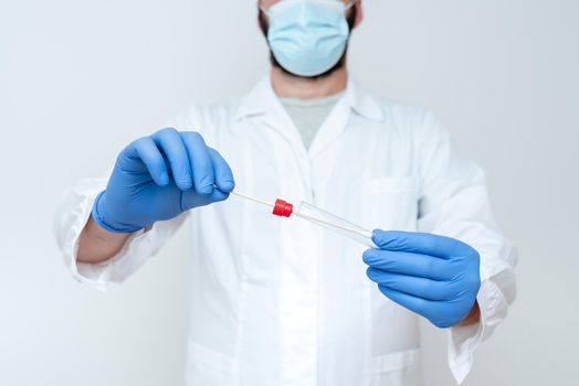 Doctor Explaining Laboratory Test Result, Nurse Gather Specimen For Testing
