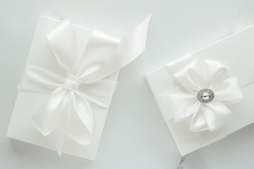 Romantic celebration, lifestyle and holiday present concept - Luxury wedding gifts on marble