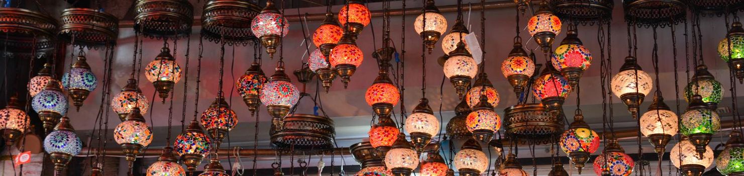 Mosaic Ottoman lamps from Grand Bazaar in  Istanbul