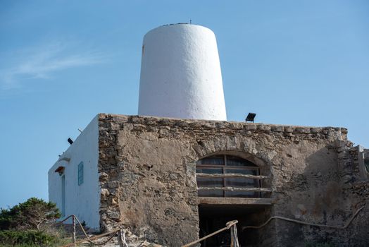 Molino de Sal on Illetes Beach in Formentera in Spain in times of Covid19.