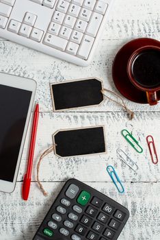 Display of Different Color Sticker Notes Arranged On Flat Lay Background