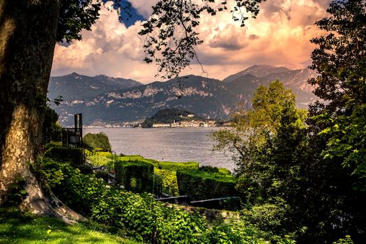 wiew of lake Como, near Bellagio, piedmonte, italy