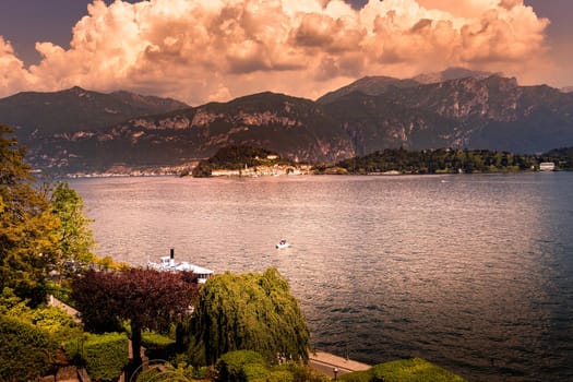 wiew of lake Como, near Bellagio, piedmonte, italy