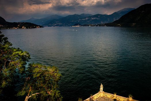 wiew of lake Como, near Bellagio, piedmonte, italy