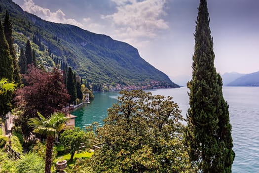 wiew of lake Como, near Bellagio, piedmonte, italy