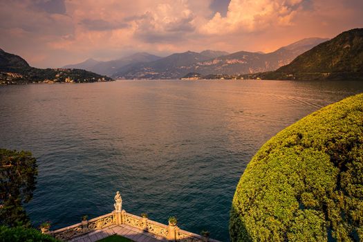 wiew of lake Como, near Bellagio, piedmonte, italy