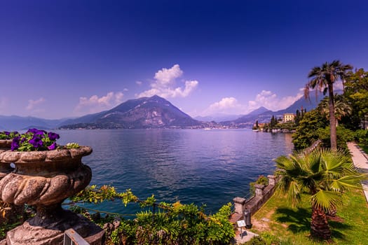 wiew of lake Como, near Bellagio, piedmonte, italy