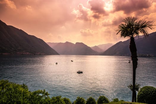 wiew of lake Como, near Bellagio, piedmonte, italy