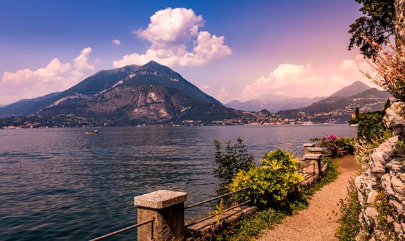 wiew of lake Como, near Bellagio, piedmonte, italy