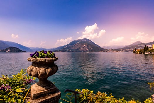 wiew of lake Como, near Bellagio, piedmonte, italy