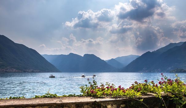 wiew of lake Como, near Bellagio, piedmonte, italy