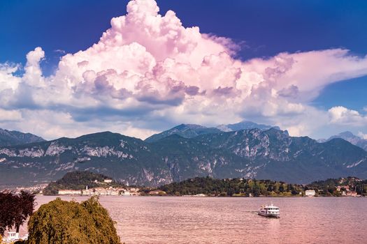 wiew of lake Como, near Bellagio, piedmonte, italy