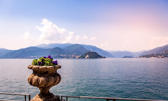 wiew of lake Como, near Bellagio, piedmonte, italy