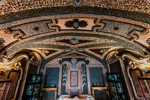 STRESA, ITALY, MAY 28, 2019 : interiors of palazzo Borromeo, isola bella, lake maggiore, may 28, 2019, in Stresa, italy