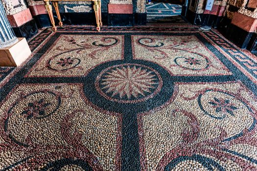 STRESA, ITALY, MAY 28, 2019 : interiors of palazzo Borromeo, isola bella, lake maggiore, may 28, 2019, in Stresa, italy