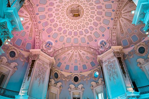 STRESA, ITALY, MAY 28, 2019 : interiors of palazzo Borromeo, isola bella, lake maggiore, may 28, 2019, in Stresa, italy